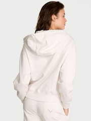 Victoria's Secret Coconut White Angel Fleece Full Zip Hoodie - Image 2 of 2