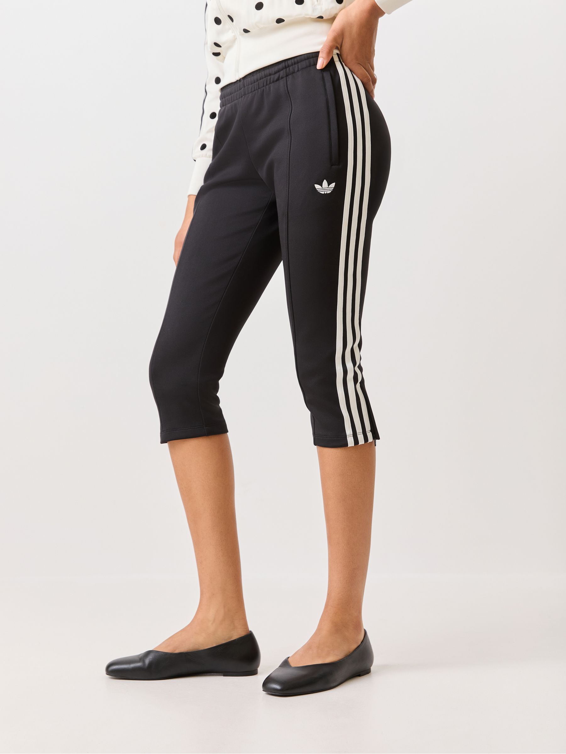 Buy Black - adidas Originals 3-Stripe Capri Trousers from Next Japan