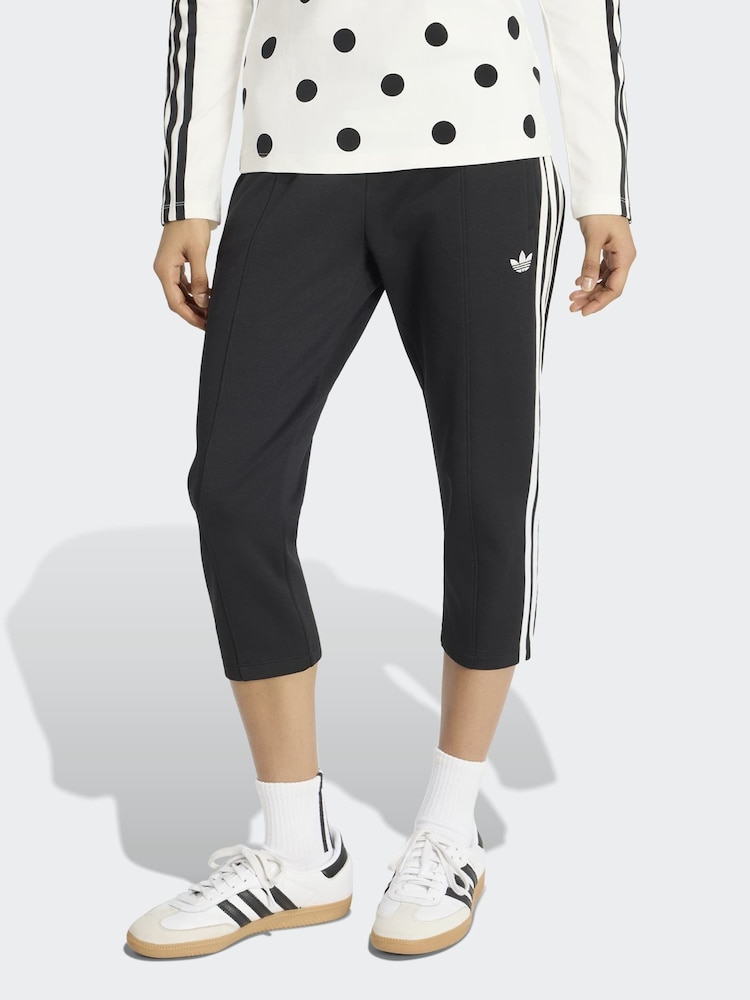 Schwarz - adidas Originals 3-Streifen Capri Hosen - Bild 1 von 6