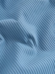 أزرق - self. Ruched Plunge Vest Top - صورة 7 من 8