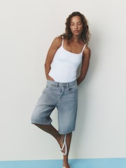 self. White Strappy Square Neck Bodysuit - Image 2 of 5