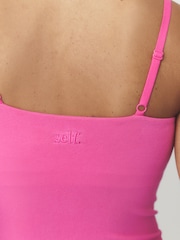 self. Pink Strappy Square Neck Bodysuit - Image 5 of 8