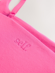 self. Pink Strappy Square Neck Bodysuit - Image 8 of 8