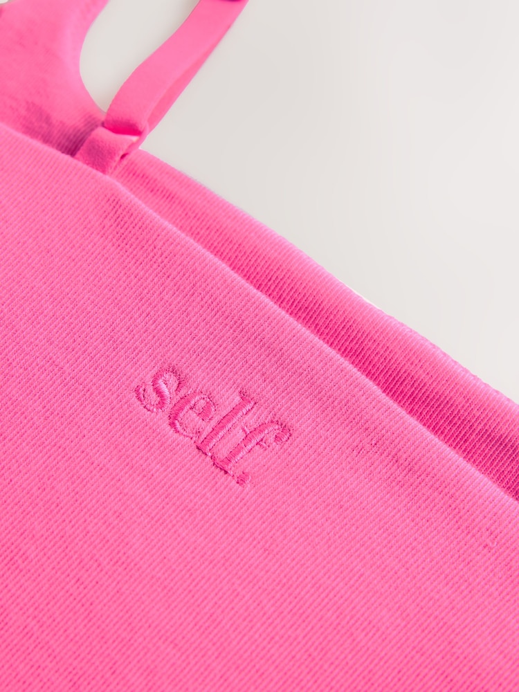 self. Pink Strappy Square Neck Bodysuit - Image 8 of 8