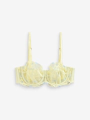 Lipsy Butter Yellow Embrodiery Multiway Non Padded Underwired Bra - Image 6 of 9