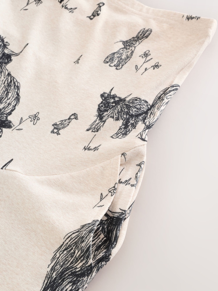 Oatmeal Hamish The Highland Cow Maternity Cosy Long Sleeve Pyjamas - Image 5 of 5 Oatmeal Hamish The Highland Cow Maternity Cosy Long Sleeve Pyjamas - Image 5 of 5