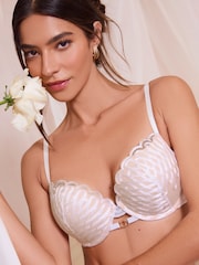 Lipsy White Embroidery Triple Boost Push Up Bra - Image 1 of 9