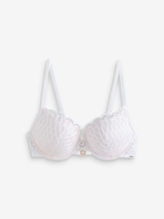 Lipsy White Embroidery Triple Boost Push Up Bra - Image 5 of 9