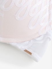 Lipsy White Embroidery Triple Boost Push Up Bra - Image 9 of 9