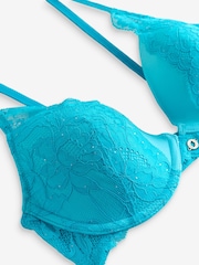 Lipsy Aqua Blue Baby Sequin Plunge Bra - Image 7 of 10