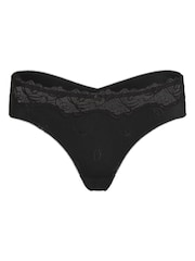Hunkemoller Diva Thong Black Shorts - Image 4 of 5