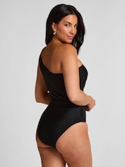 Hunkemoller Shaping Shell Mesh Black Swimsuit - Image 3 of 5