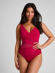Hunkemoller Shaping Shell Mesh Swimsuit - Image 1 of 5