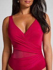 Hunkemoller Shaping Shell Mesh Swimsuit - Image 2 of 5