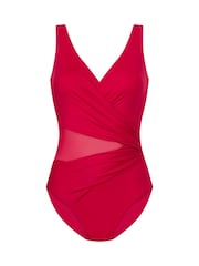 Hunkemoller Shaping Shell Mesh Swimsuit - Image 4 of 5