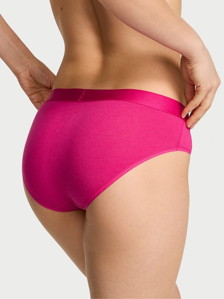 Victoria's Secret Pop Pink Hipster Logo Cotton Heart Shine Patch Knickers - Image 2 of 2