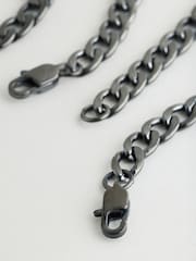 DCK Mens Stainless Steel Black Necklace And Bracelet Gift Box - Image 3 of 3