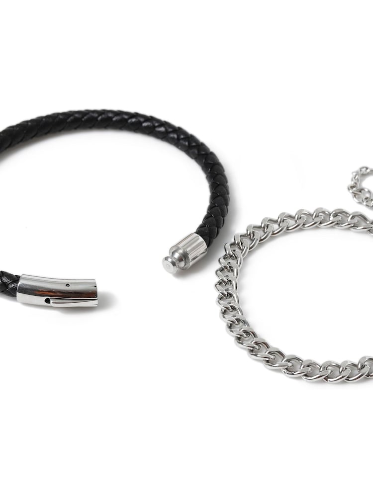 Leather And Stainless Steel Brown Bracelet Gift Box - Image 4 of 4