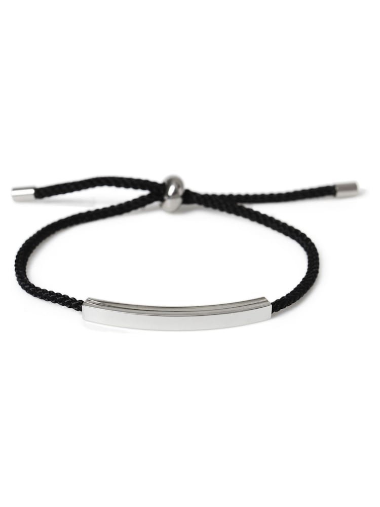 DCK Mens Braided Metal Bar Black Bracelet - صورة 1 من 2 DCK Mens Braided Metal Bar Black Bracelet - صورة 1 من 2