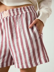 Rūsas/ekru svītra - Uzvelkami bokseršorti ar linu - Attēls 6 no 9