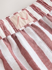 Rūsas/ekru svītra - Uzvelkami bokseršorti ar linu - Attēls 8 no 9