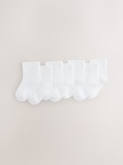 White 7 Pack Baby Socks (0mths-2yrs) - Image 1 of 3