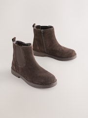 Chocolate Brown Leather Chelsea Boots - Image 1 of 5