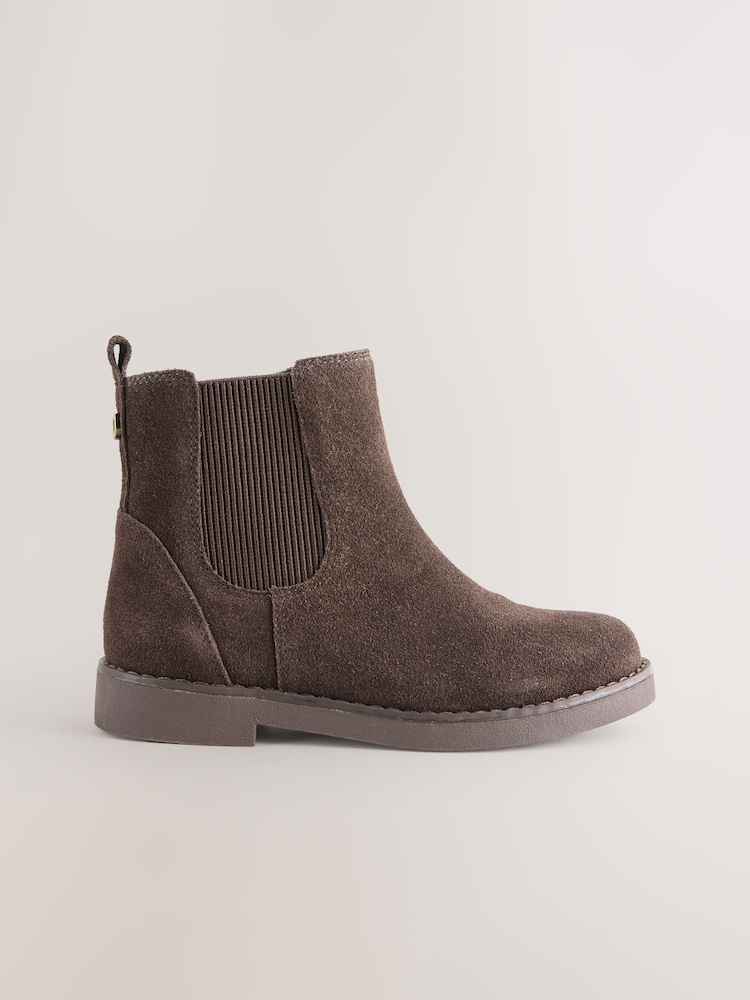 Chocolate Brown Leather Chelsea Boots - Image 2 of 5