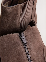 Chocolate Brown Leather Chelsea Boots - Image 5 of 5