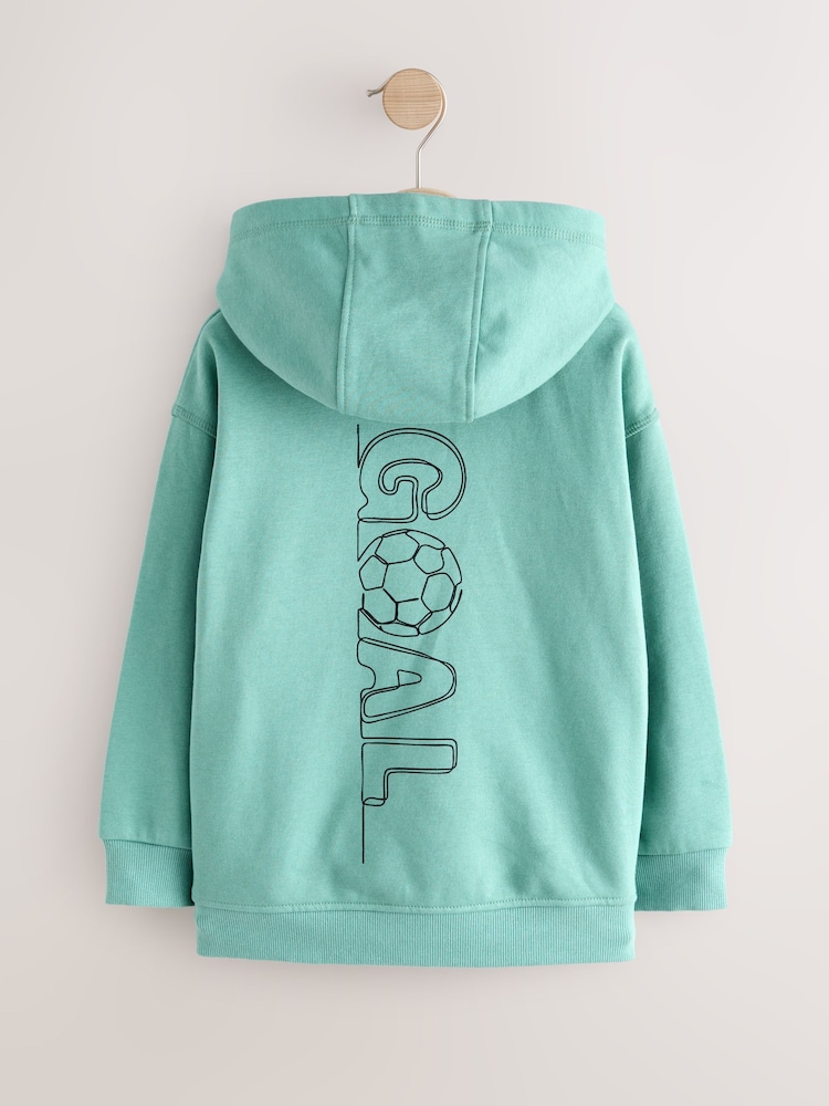 Mint Green Older Boys Graphic Print Hoodie (3-16yrs) - Image 2 of 4 Mint Green Older Boys Graphic Print Hoodie (3-16yrs) - Image 2 of 4
