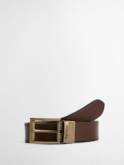 Barbour® Brown Reversible Transport Leather Belt - Image 1 of 4