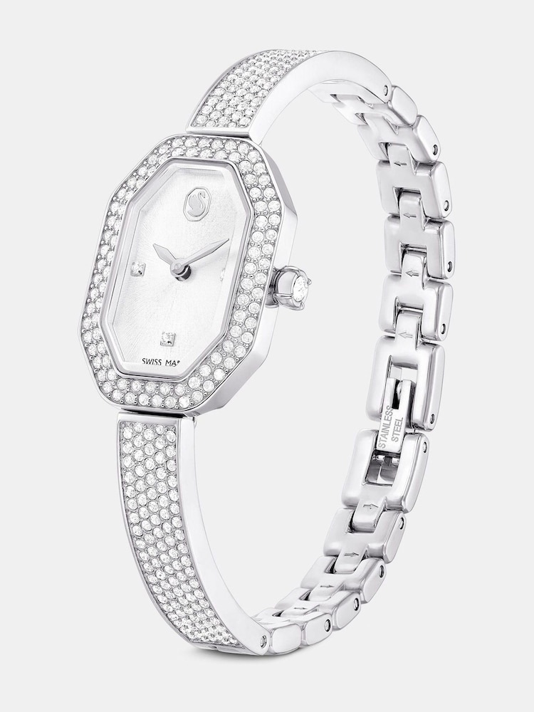 Swarovski Silver Swiss Made Stainless Steel Metal Bracelet Dextera Watch - Image 2 of 9