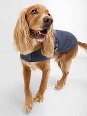 Barbour® Blue Denim Waxed Cotton Dog Coat - Image 1 of 8