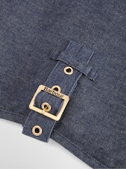 Barbour® Blue Denim Waxed Cotton Dog Coat - Image 5 of 8