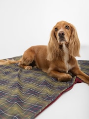 Barbour® Green Tartan Dog Drying Robe - Image 1 of 6