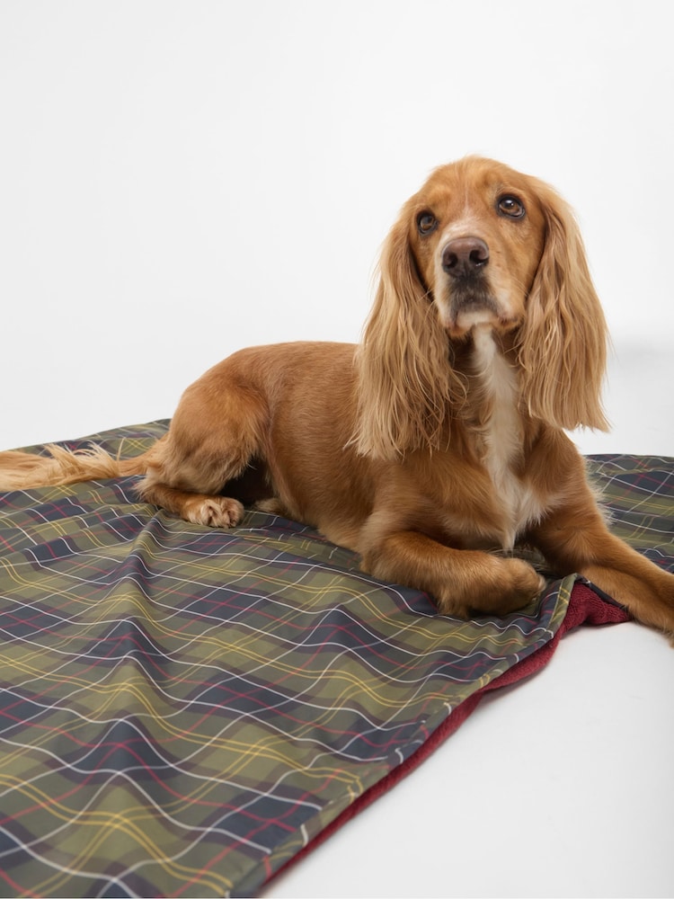 Barbour® Green Tartan Dog Drying Robe - Image 1 of 6