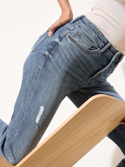 Friends Like These Mid Wash Ankle Grazer Jeans - Image 3 of 6