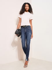 Friends Like These Dark Blue Ankle Grazer Jeans - Image 3 of 5