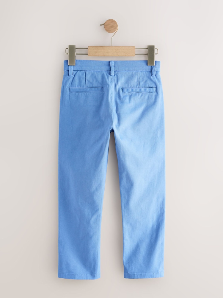 Bright Blue Regular Fit Stretch Chino Trousers (3-17yrs) - Image 2 of 4