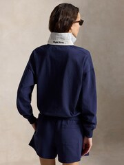 Polo Ralph Lauren Blue Knit Rugby Pullover Shirt - Image 2 of 3