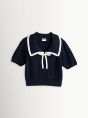 Rixo Blue Pippa Deep Navy Top - Image 7 of 7