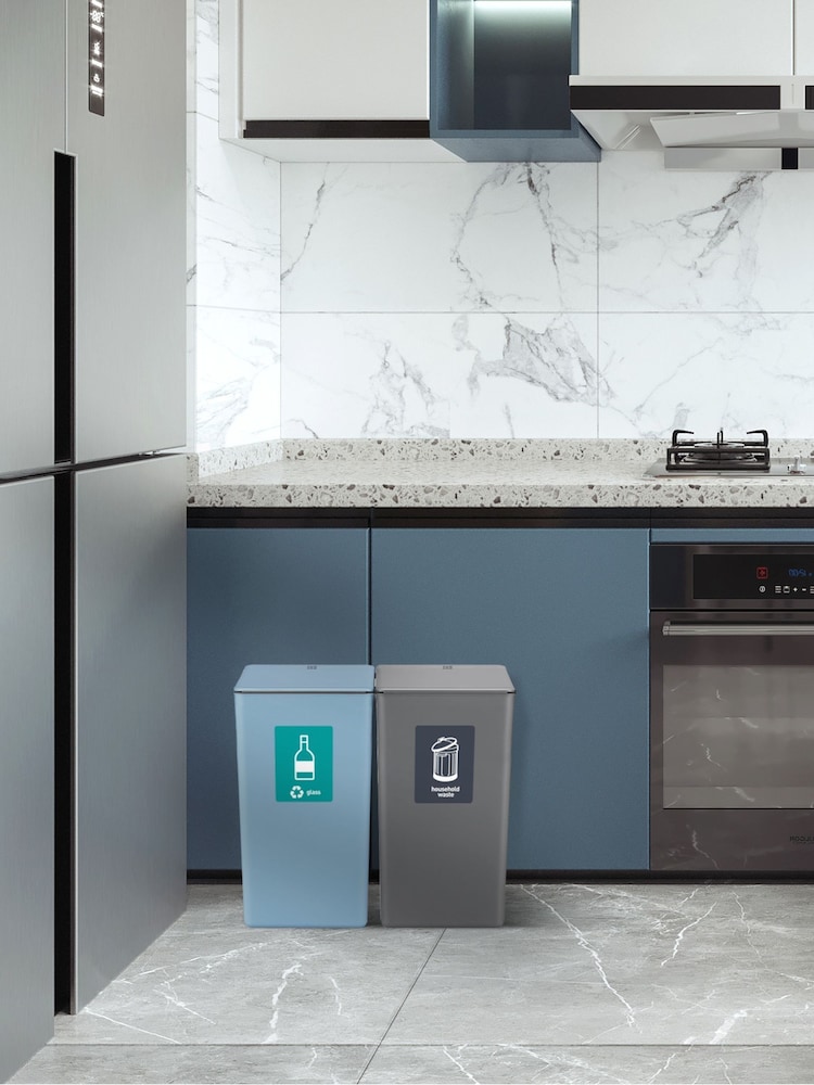 Eko Titanium Blue Morandi Touch Bin 20L - Image 1 of 5