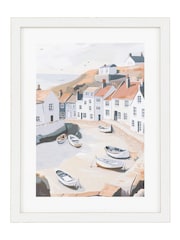Gallery Home Multicoloured Aground Vessels Framed Art - Image 1 of 2