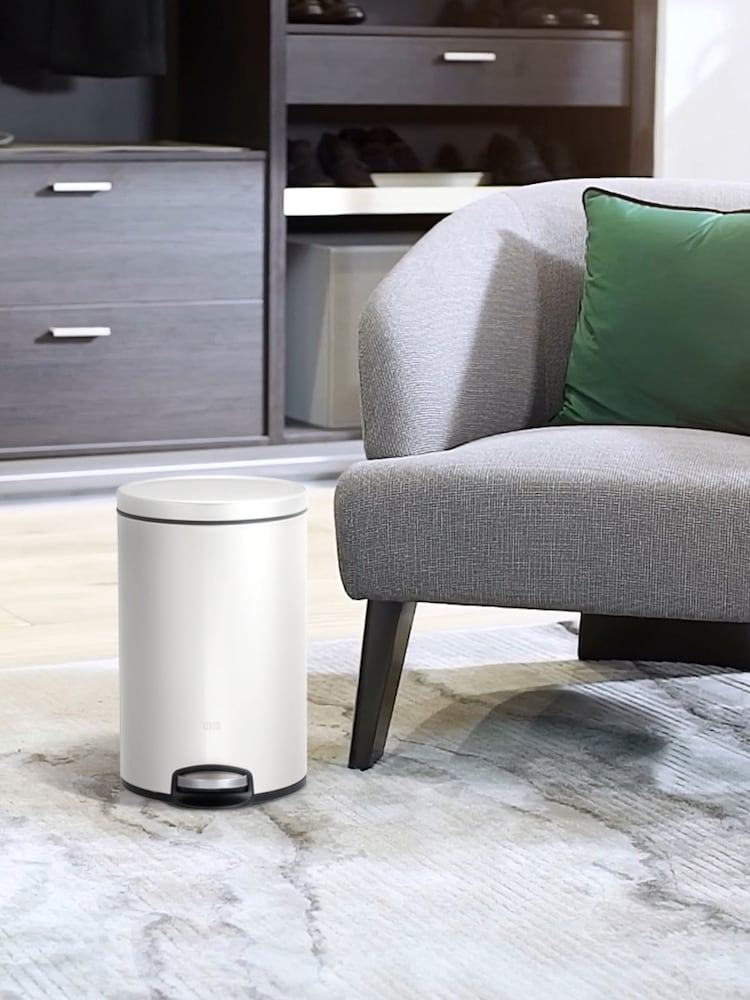 Eko White Eva 5 Litre Bathroom Bin - Image 1 of 2