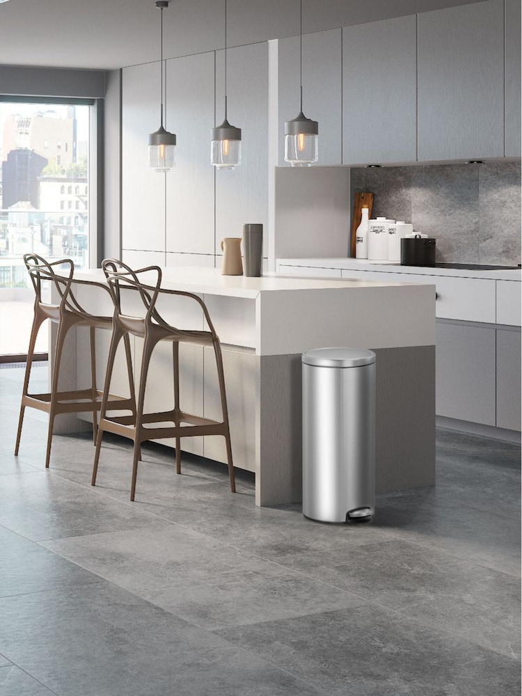 Eko Stainless Steel Eva Kitchen Bin 30L - Image 1 of 6 Eko Stainless Steel Eva Kitchen Bin 30L - Image 1 of 6