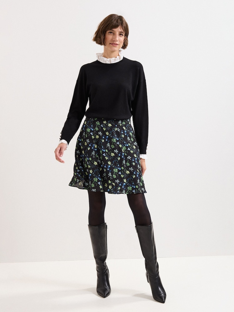 Phase Eight Black Ilaria Flippy Skirt - Image 1 of 5