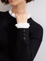 Phase Eight Black Jenna Collar Top - Image 5 of 6