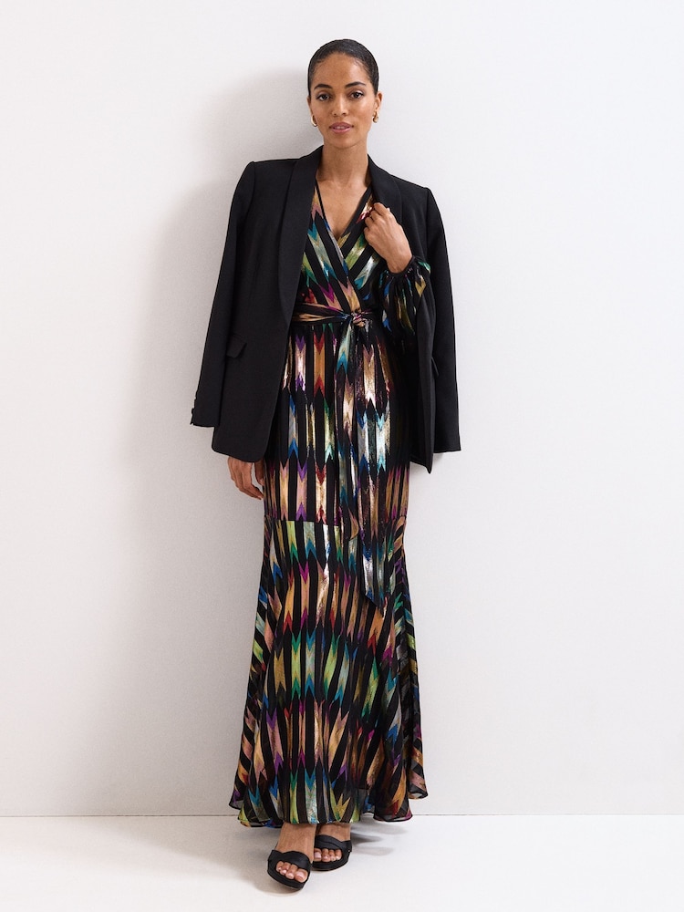 Phase Eight Black Ellia Shimmer Dress - Image 8 of 8