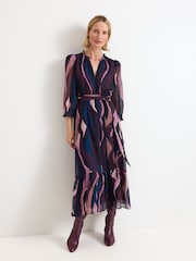 Phase Eight Black Carra Swirl Dress - Image 3 of 7