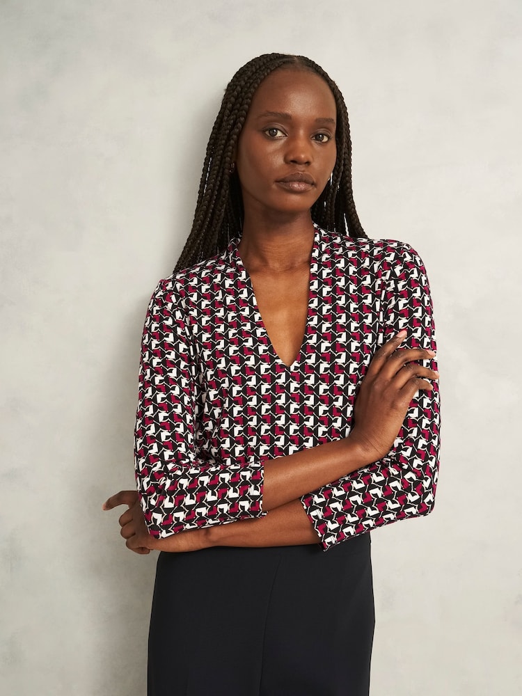 Rosa - Blusa estampada Hobbs Aimee - Imagem 1 de 4